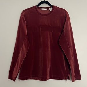 Vintage Wilke-Rodriguez Velvety Rust Pullover Longsleeve Sz M